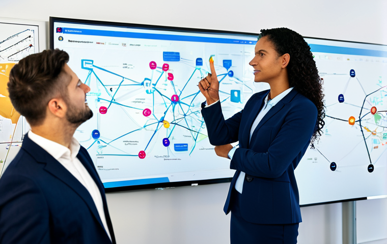 Collaborative Brainstorming Session**
"A diverse team of professionals collaborating on a digital mind map displayed on a large interactive screen in a brightly lit, modern office space. They are fully clothed in appropriate business attire, brainstorming ideas and pointing at the screen. The mind map is colorful and visually engaging, showcasing interconnected concepts. Safe for work, professional environment, perfect anatomy, natural pose, appropriate content, well-formed hands, proper finger count, high quality."
**