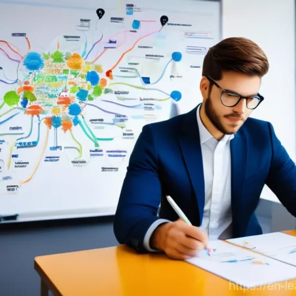 마인드맵을 이용한 직무 분석하기 - **Prompt 1: Dynamic Career Exploration Mind Map Creation**
"A young professional, approximately ...