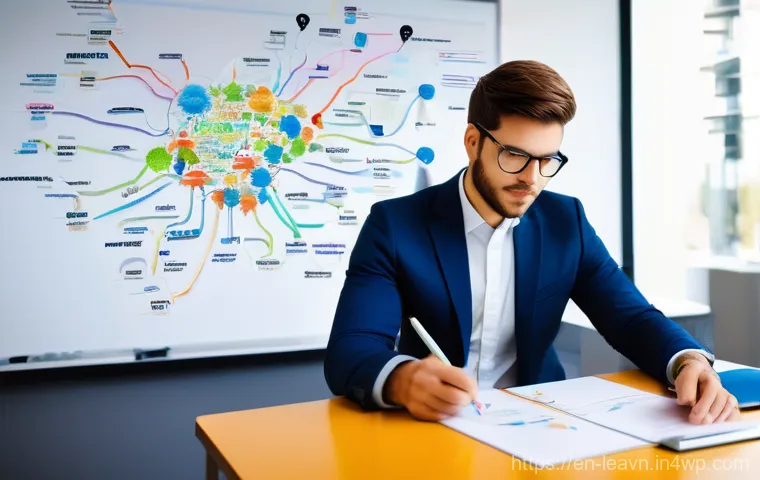 마인드맵을 이용한 직무 분석하기 - **Prompt 1: Dynamic Career Exploration Mind Map Creation**
"A young professional, approximately ...