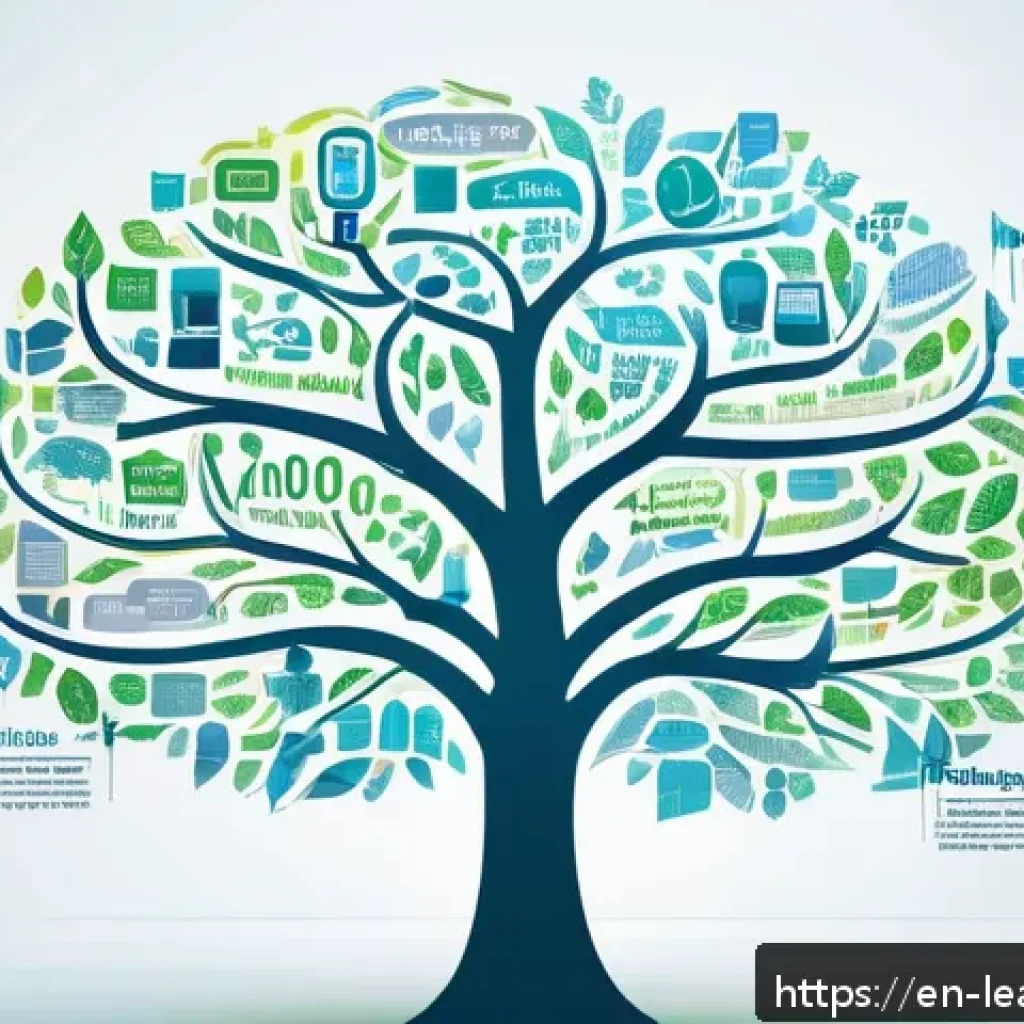 마인드맵 활용 시 피해야 할 흔한 실수 - A clean and organized digital mind map on a computer screen, featuring a central main idea with clea...