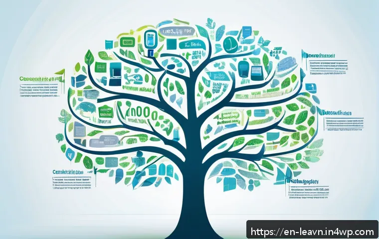 마인드맵 활용 시 피해야 할 흔한 실수 - A clean and organized digital mind map on a computer screen, featuring a central main idea with clea...