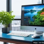 Home 19 마인드맵으로 요약 정리하는 법 - A vibrant digital mind map displayed on a high-resolution computer screen in a modern office environ...