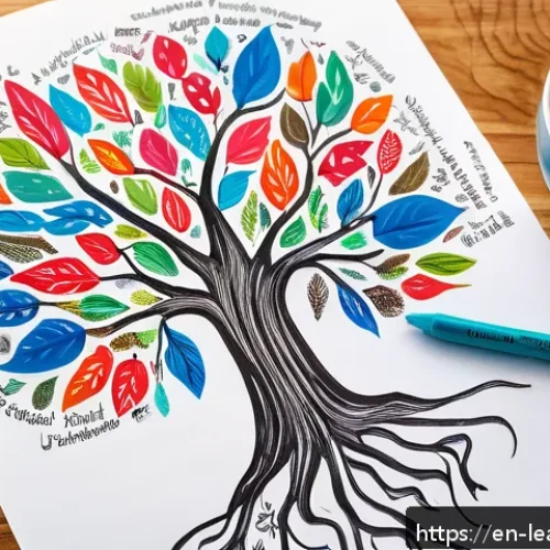 Home 29 마인드맵을 활용한 독서 노트 작성법 - A vibrant, hand-drawn paper mind map spread across a large sheet of white paper on a wooden desk, fe...